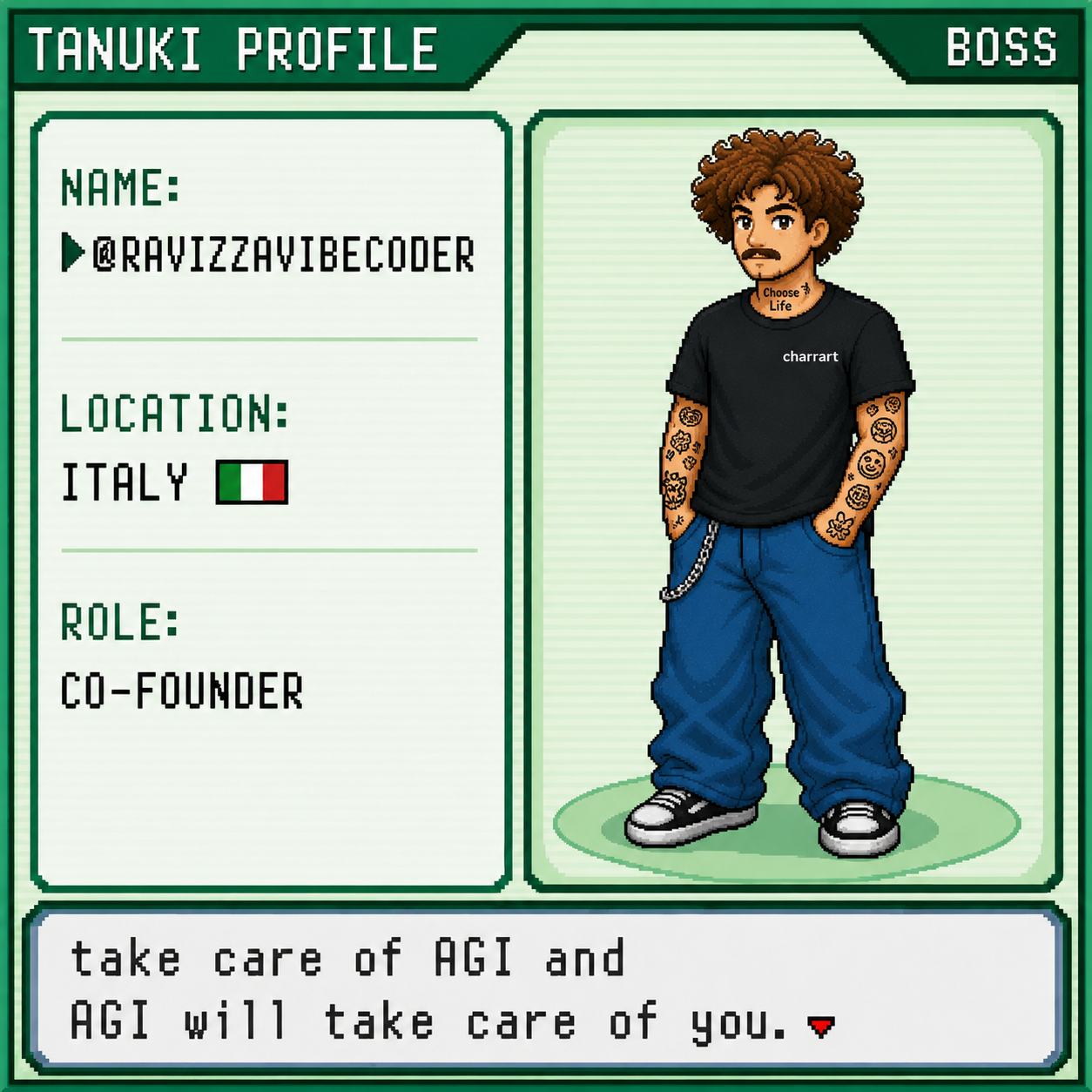 Tanuki Profile card for @ravizzavibecoder