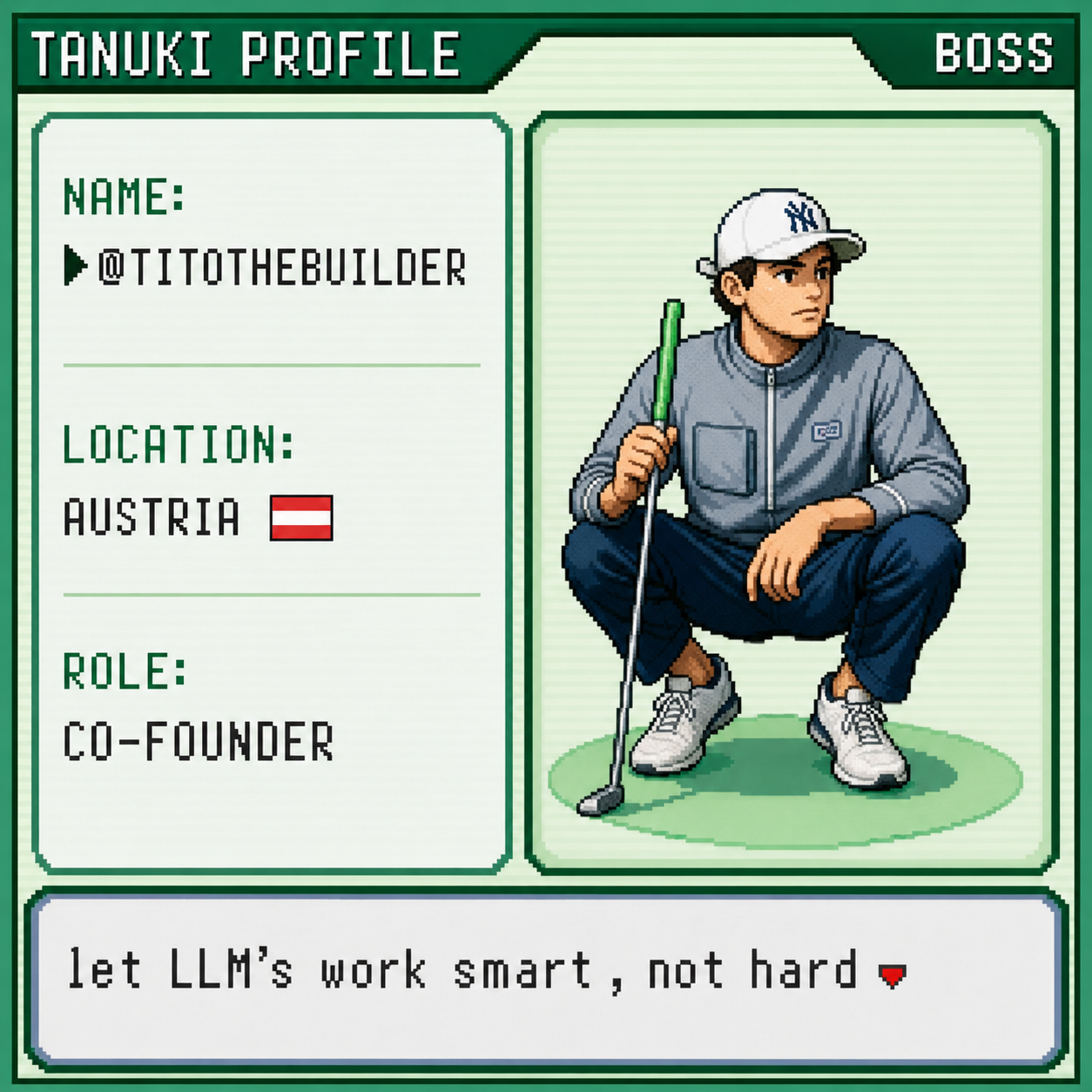 Tanuki Profile card for @titothebuilder